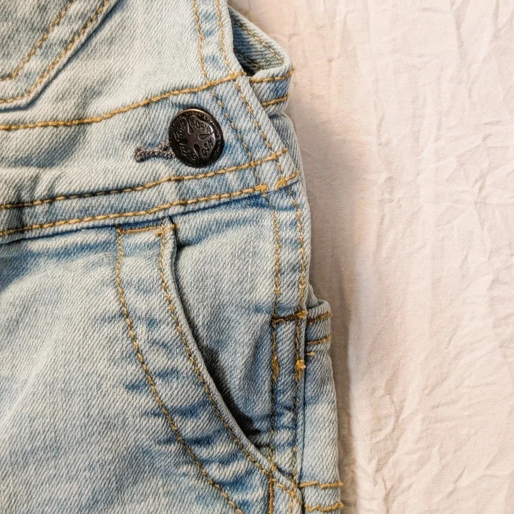 OshKosh B'gosh 12 month Overalls Cowgirl Cowboy Western Farmer Light Blue Denim - Picture 7 of 8